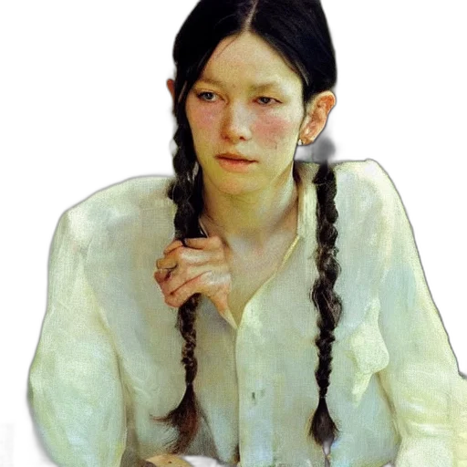 face, jewelry, hair, dress, oil painting, photorealistic, concept art, fantasy art transparent PNG cut-out