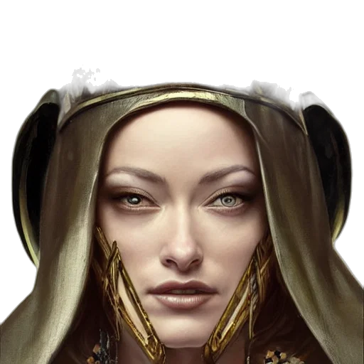 face, staff, crown, jewelry transparent PNG cut-out