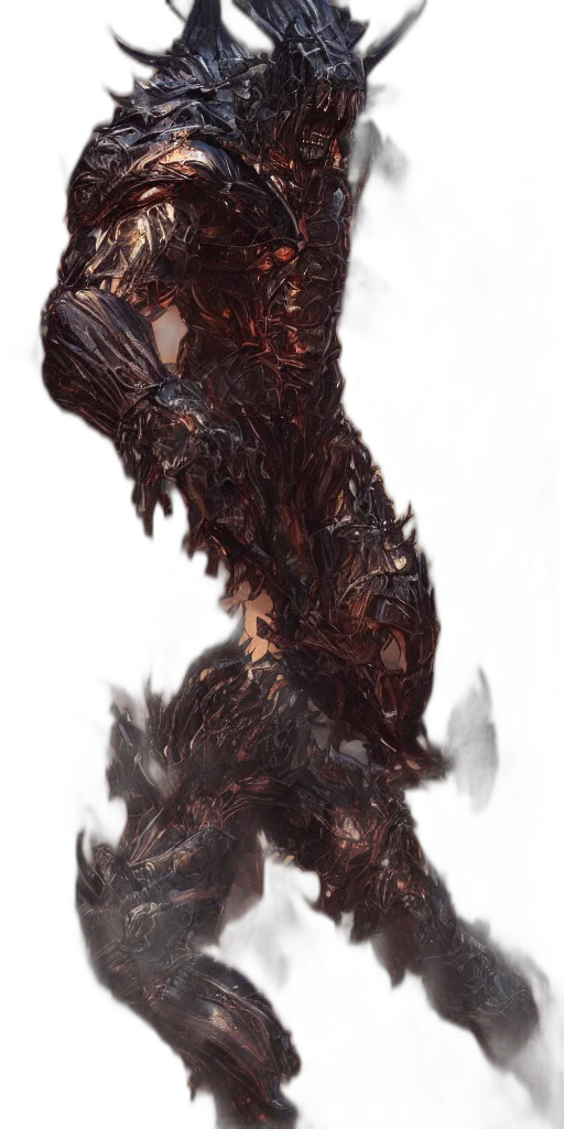 creature, dragon, hair, staff transparent PNG cut-out