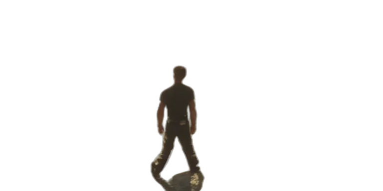 robot, staff, shoes, creature transparent PNG cut-out