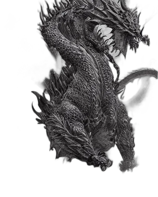 dragon, creature, animal, staff transparent PNG cut-out
