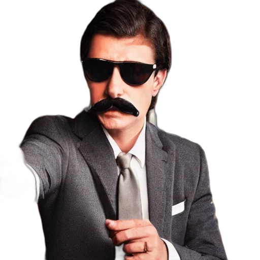 staff, face, mask, cartoon, photorealistic, long, shot, julius transparent PNG cut-out