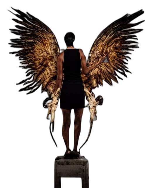 dress, concept art, photorealistic, fantasy art, dark, full, body, photograph transparent PNG cut-out