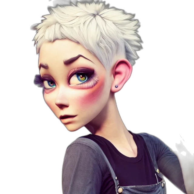face, staff, robot, fantasy art, 3d render, cartoon, concept art, pastel transparent PNG cut-out