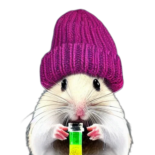 hat, animal, food, staff, photorealistic, cartoon, concept art, cyberpunk transparent PNG cut-out
