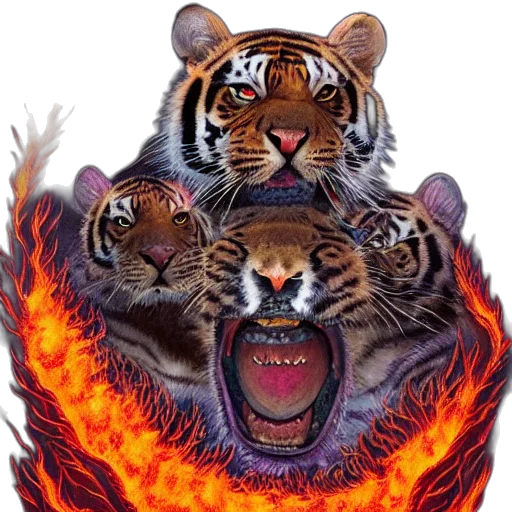 animal, concept art, fantasy art, photorealistic, pixel art, fire, travis, scott transparent PNG cut-out