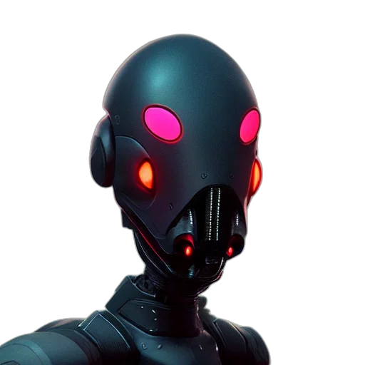 robot, mask, face, creature transparent PNG cut-out