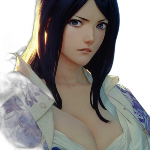 face, dress, staff, fantasy art transparent PNG cut-out