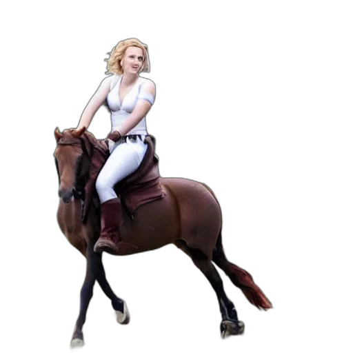 animal, concept art, photorealistic, scarlett, johansson, riding, pegasus transparent PNG cut-out