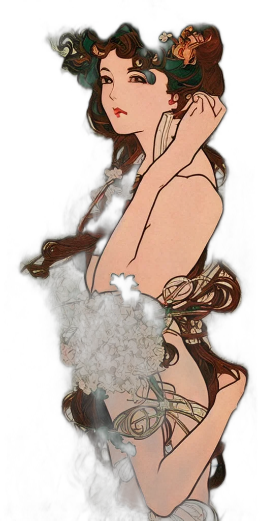 mask, dress, staff, jewelry transparent PNG cut-out