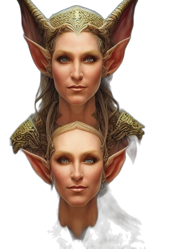 face, mask, staff, fantasy art transparent PNG cut-out
