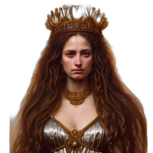 crown, face, jewelry, fantasy art transparent PNG cut-out