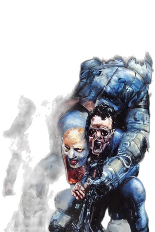 comic book art, concept art, cyberpunk, blue, movie, poster, future, kill transparent PNG cut-out