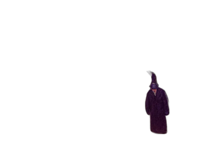 hat, dress, mask, staff transparent PNG cut-out