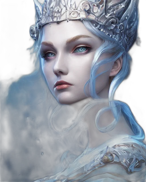 crown, face, mask, jewelry, fantasy art, photorealistic, concept art, oil painting transparent PNG cut-out