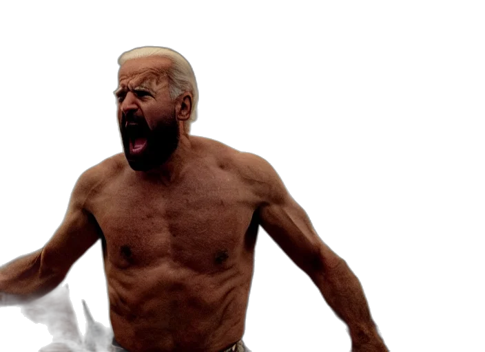 concept art, 3d render, cinematic, film, still, joe, biden, leonidas transparent PNG cut-out