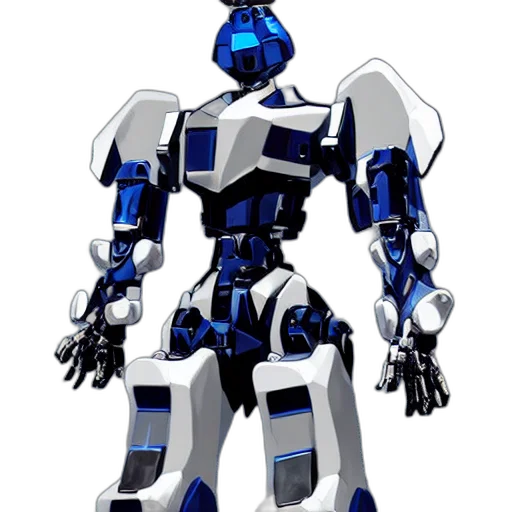 robot, concept art, 3d render, pixel art transparent PNG cut-out