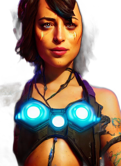 robot, face, jewelry, concept art transparent PNG cut-out