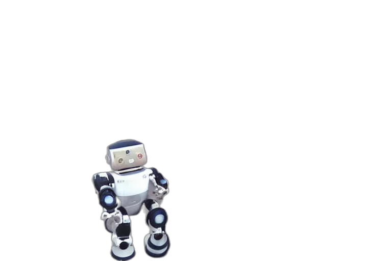 robot, staff, animal, creature, 3d render, concept art, pixel art, vaporwave transparent PNG cut-out