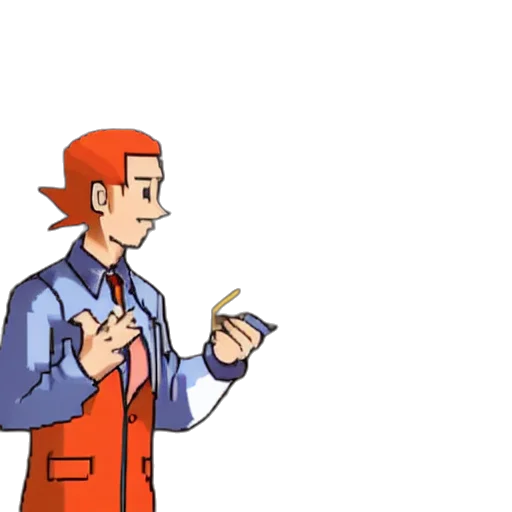 staff, jacket, robot, weapon, cartoon, pixel art, concept art, 3d render transparent PNG cut-out