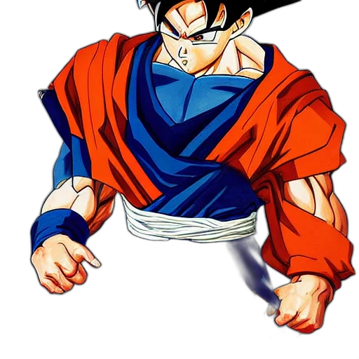 staff, hat, concept art, anime, cartoon, comic book art, goku, painted transparent PNG cut-out
