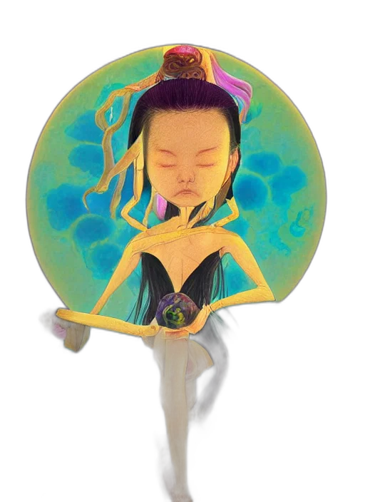 jewelry, fantasy art, concept art, 3d render, watercolor, recursive, image, girl transparent PNG cut-out
