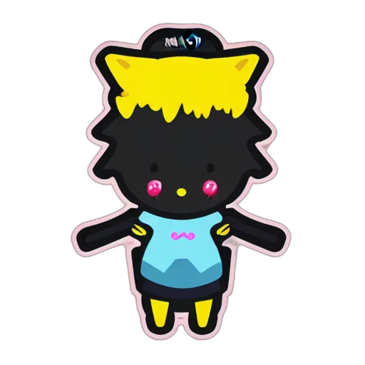 staff, cartoon, pixel art, vaporwave transparent PNG cut-out