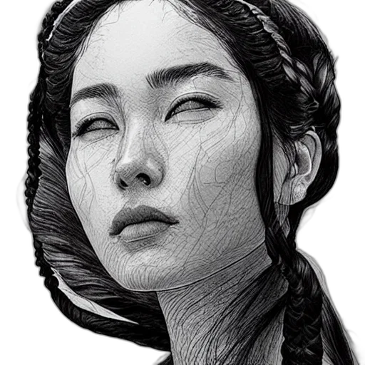 face, hair, dragon, mask, photorealistic, pencil sketch, fantasy art, comic book art transparent PNG cut-out