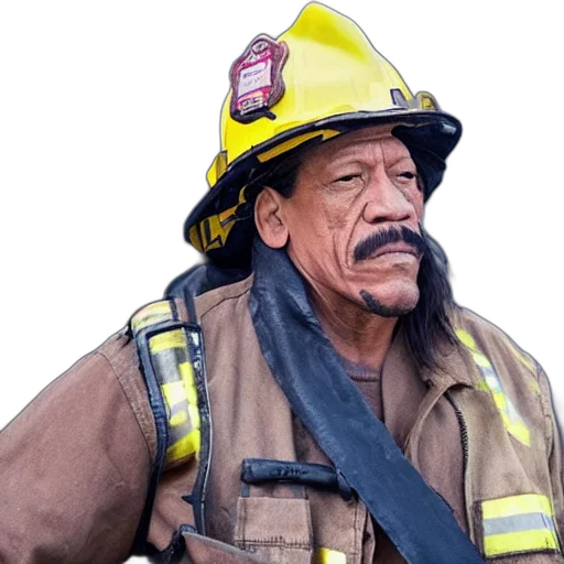 staff, face, hat, mask, fire, photo, still, danny transparent PNG cut-out