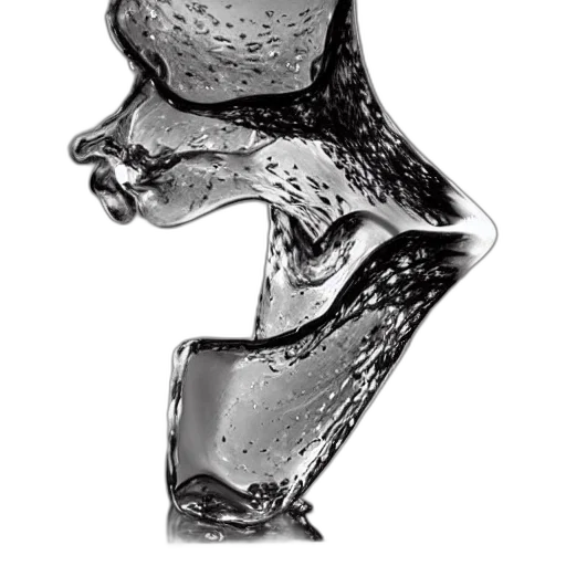 crown, jewelry, bottle, face, 3d render, photorealistic, concept art, glass transparent PNG cut-out