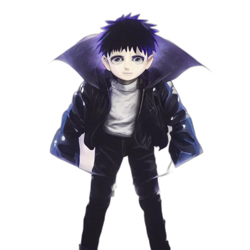jacket, creature, umbrella, staff transparent PNG cut-out