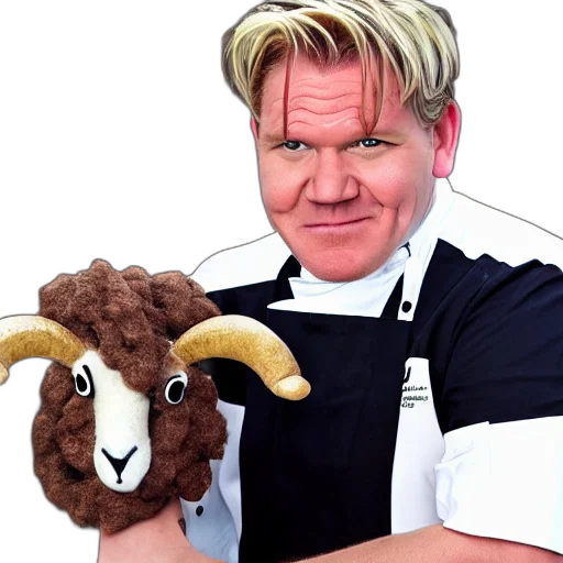 animal, staff, chef, gordon, ramsay, ram, sheep, horns transparent PNG cut-out