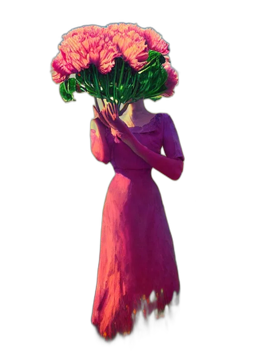 dress, flower, crown, hat transparent PNG cut-out