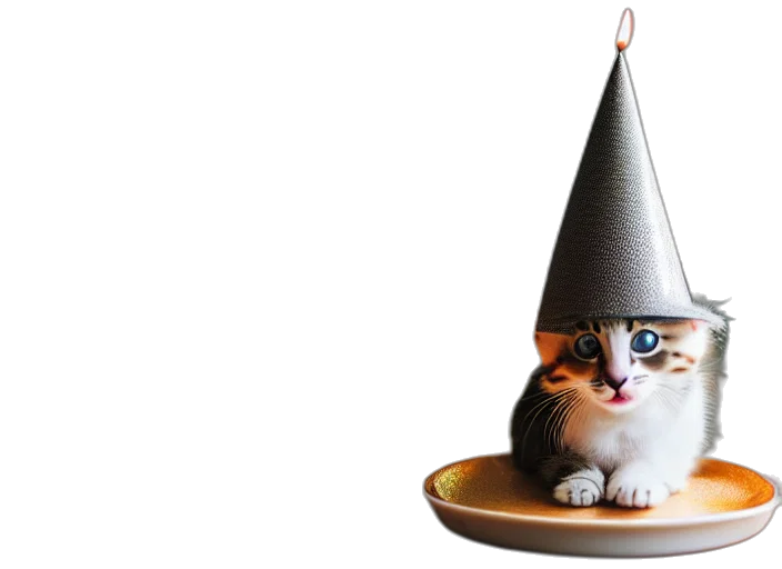 hat, staff, crown, 3d render transparent PNG cut-out