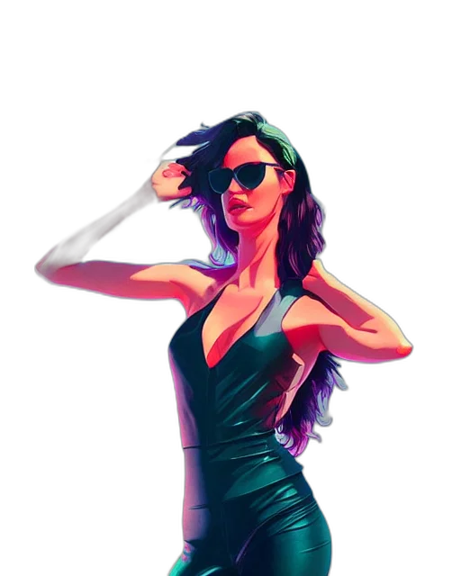 dress, concept art, comic book art, fantasy art transparent PNG cut-out