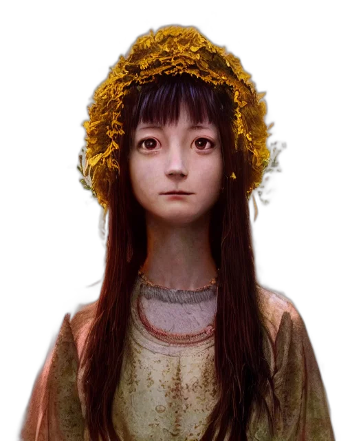 face, crown, dress, hair transparent PNG cut-out