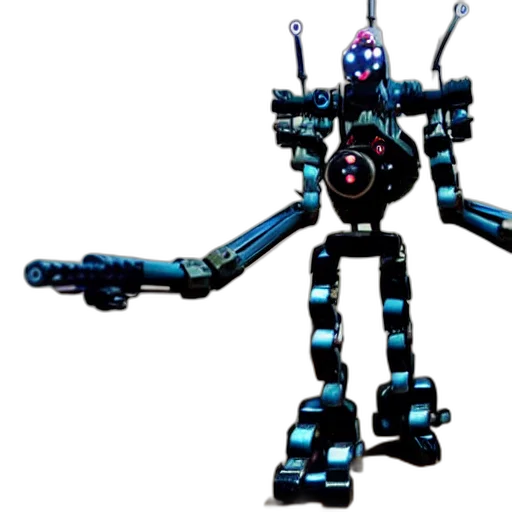 robot, weapon, staff, creature transparent PNG cut-out