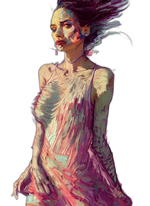 dress, creature, face, mask, concept art, fantasy art, cyberpunk, pixel art transparent PNG cut-out