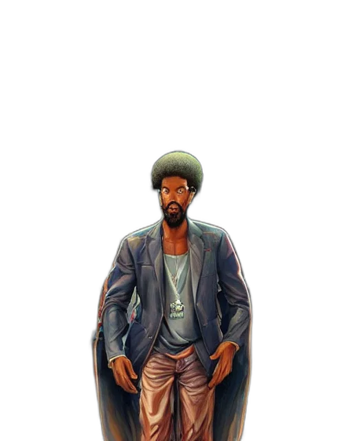 jacket, hat, staff, concept art transparent PNG cut-out