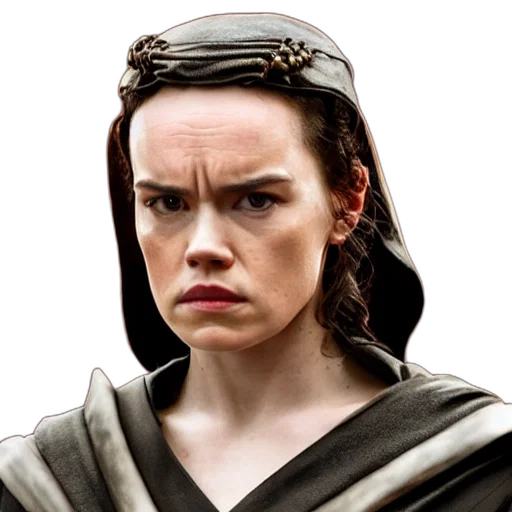 face, photorealistic, movie, still, daisy, ridley, sith, empress transparent PNG cut-out