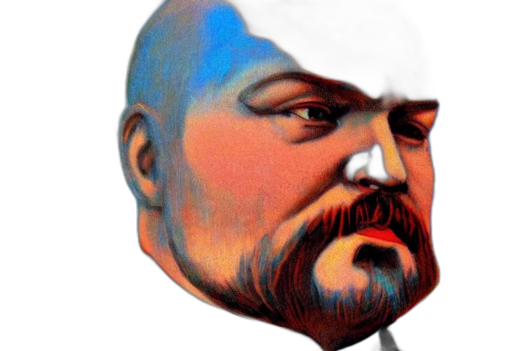 face, mask, hat, staff, photorealistic, concept art, vaporwave, comic book art transparent PNG cut-out