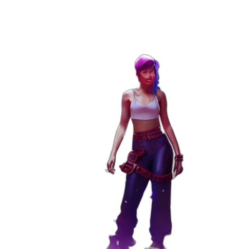 jacket, weapon, staff, cyberpunk transparent PNG cut-out