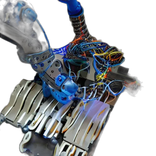 robot, jewelry, weapon, crown transparent PNG cut-out