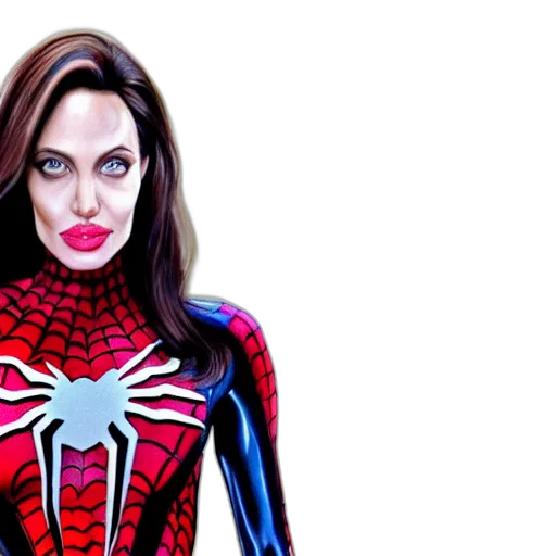 comic book art, concept art, photorealistic, 3d render, hyperrealism, portrait, angelina, jolie transparent PNG cut-out