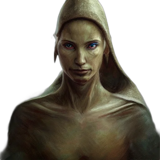 face, creature, mask, staff, concept art, fantasy art, photorealistic, oil painting transparent PNG cut-out