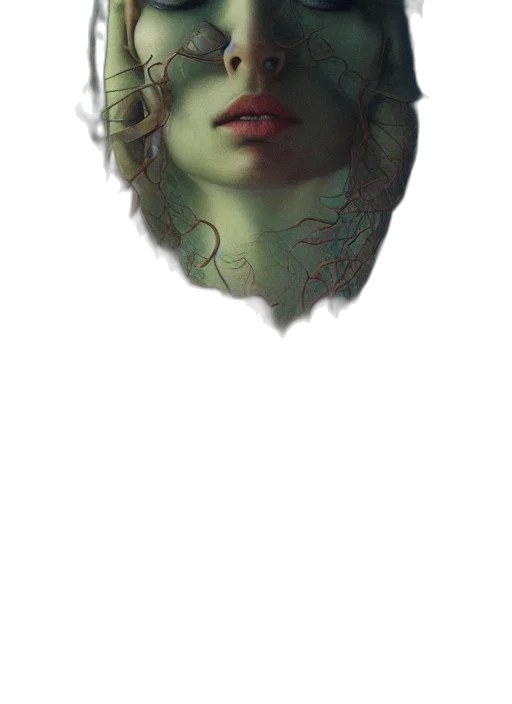 face, mask, creature, crown transparent PNG cut-out
