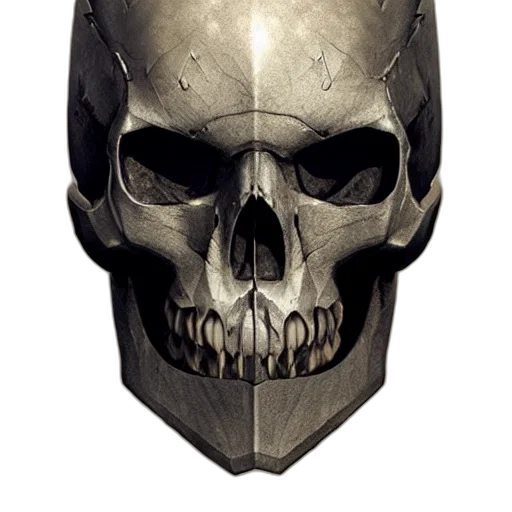 mask, face, weapon, crown, concept art, 3d render, photorealistic, fantasy art transparent PNG cut-out