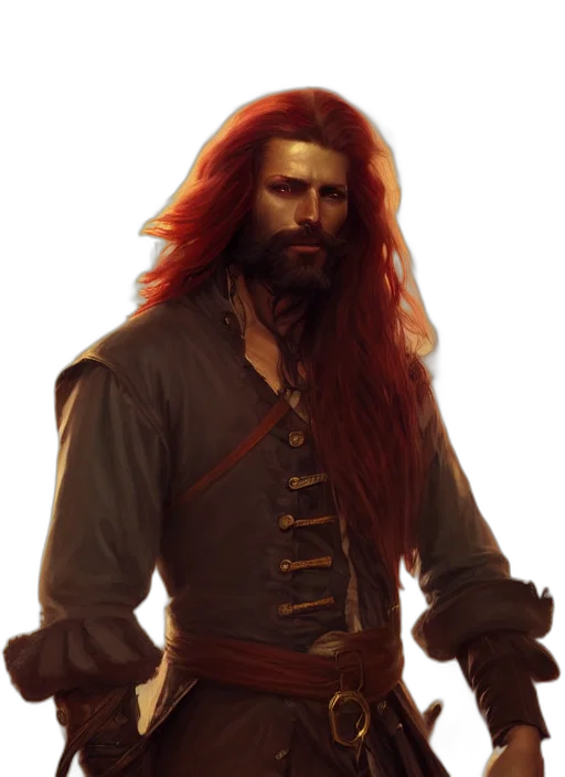 hair, sword, staff, fantasy art, concept art, comic book art, photorealistic, red transparent PNG cut-out