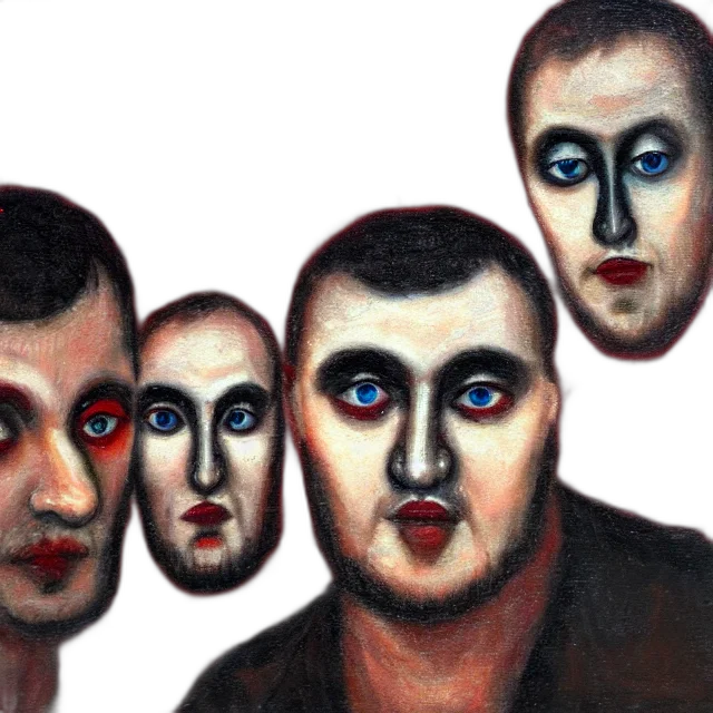 face, mask, oil painting, photorealistic transparent PNG cut-out