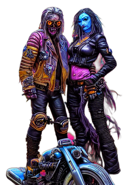 jacket, mask, robot, cyberpunk transparent PNG cut-out